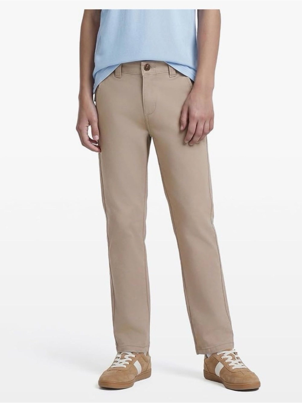 Izod boys school uniform pants flat front khakis 16H